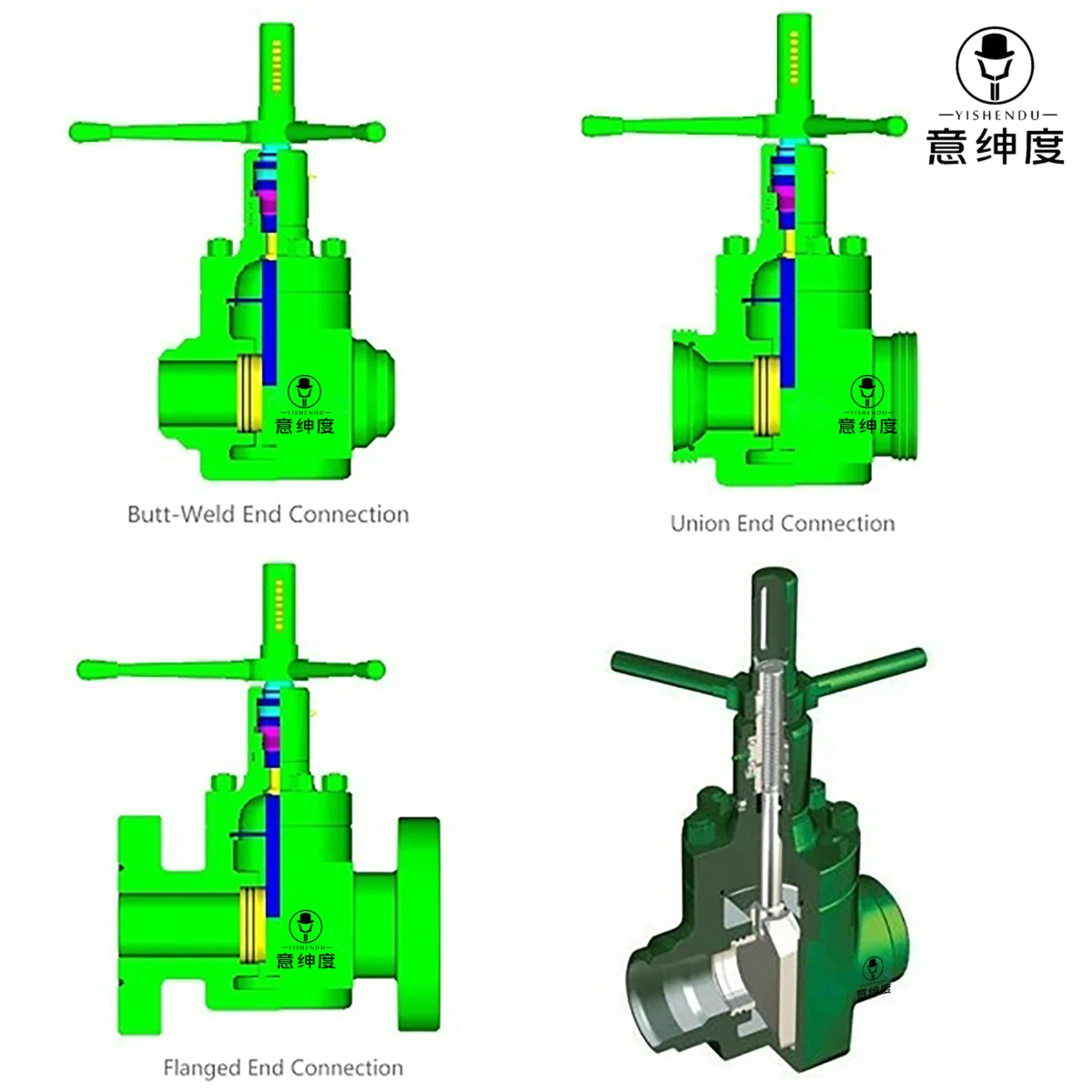 API 6A Demco Mud Gate Valve with Flanged or Hammer Union End Connection